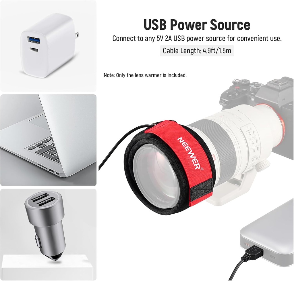 NEEWER 500MM LENS USB HEATER WARMER DEW 33000032