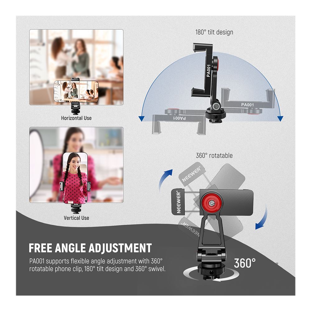 Neewer Metal Phone Tripod Mount Adapter 10104260