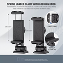 NEEWER Metal Phone Tripod Mount Adapter&Arca QR Base for Mobile 10103410