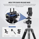 NEEWER Metal Phone Tripod Mount Adapter&Arca QR Base for Mobile 10103410