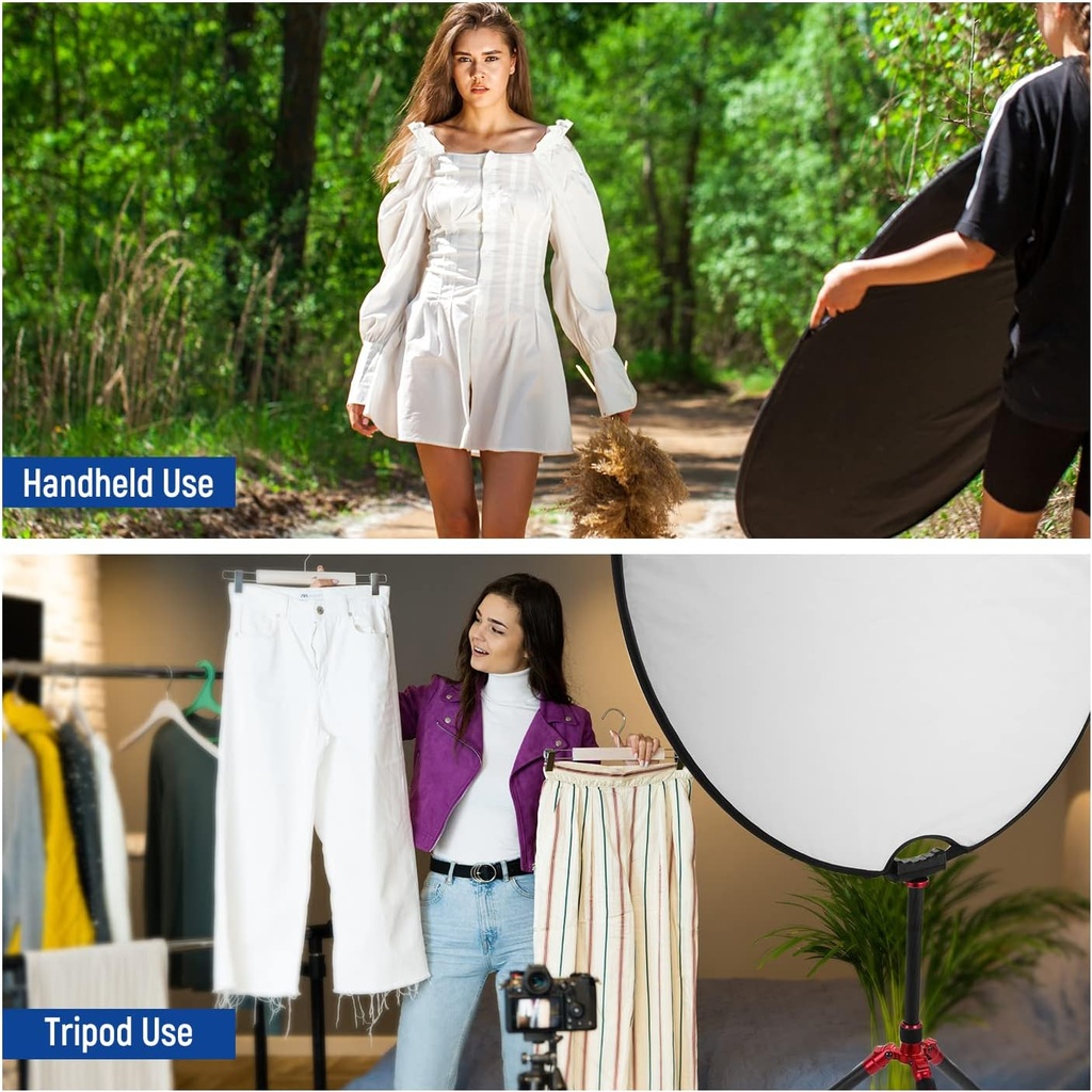 NEEWER 110cm Light Reflector with Handle Grip with 3/8" Thread, 5 in 1 10102088