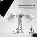 Neewer Triple Reflector Holder for Photography Stand, 108cm 10103284