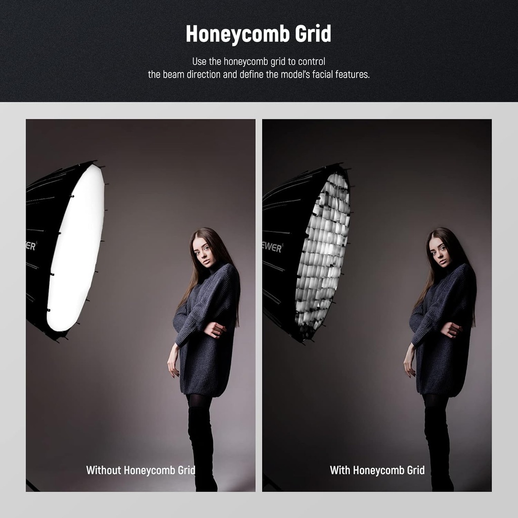 NEEWER 85CM DEEP PARABOLIC QUICK RELEASE SOFTBOX WITH HONEYCOMB GRID 10101377