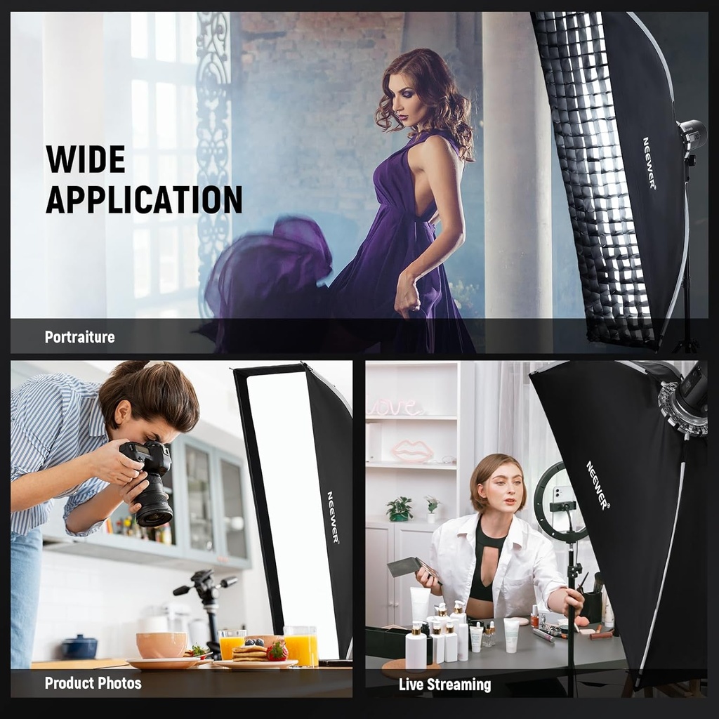 NEEWER 30x120cm Quick Unfoldable Softbox with Grid  10103151