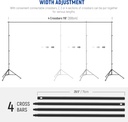 NEEWER 2.6x3m Adjustable Backdrop Chroma Stand Kit, Photography Background Support System  10099680
