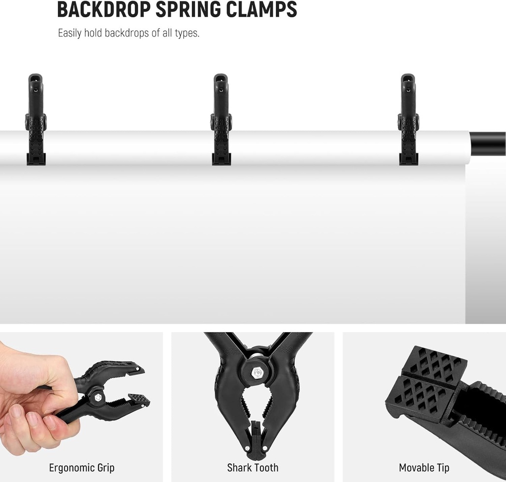 NEEWER Upgraded 3x2.1m Chroma Backdrop Stand with Casters 10104401