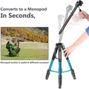 NEEWER ALUMINUM ALLOY CAMERA TRIPOD MONOPOD WITH PAN HEAD(BLUE) 10090794