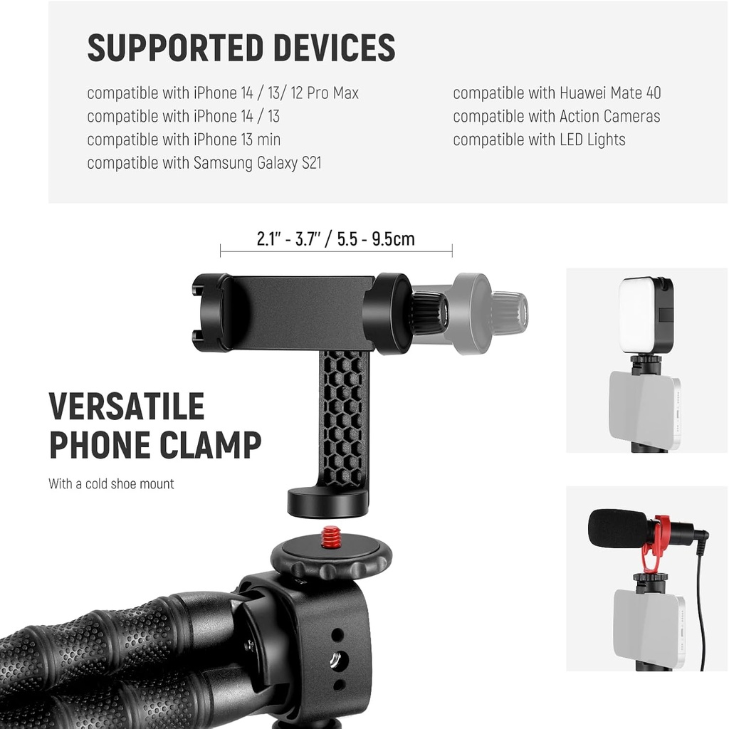 NEEWER T91 Flexible Tripod for Mini Cellphone Tripod Stand for Vlog 10102668
