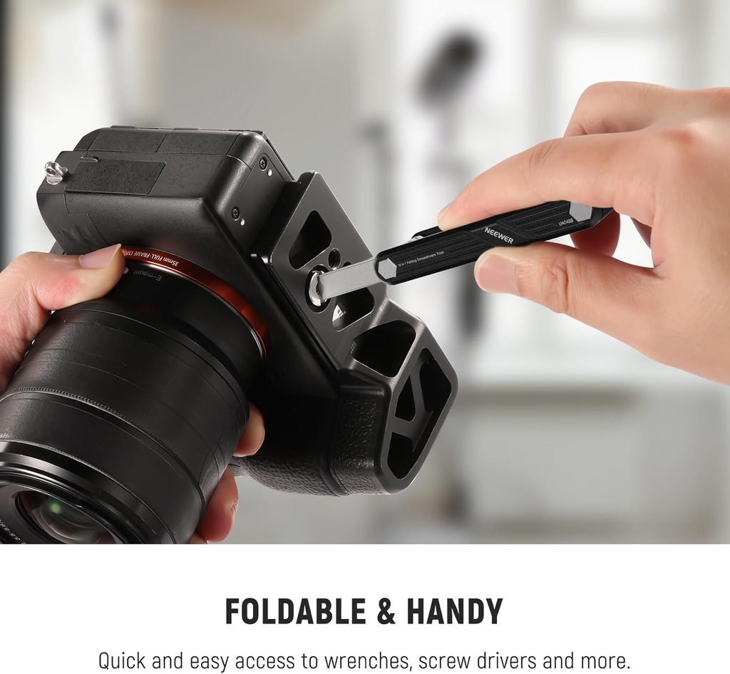 NEEWER 10-IN-1 FOLDING TOOL SET WITH SCREWDRIVERS AND HEX KEY WRENCHES(BLACK) 10103286