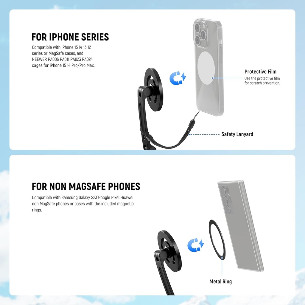 NEEWER CHEST MOUNT HARNESS STRAP WITH MAGNETIC PHONE HOLDER ACTION CAMERA ADPTER 10104182