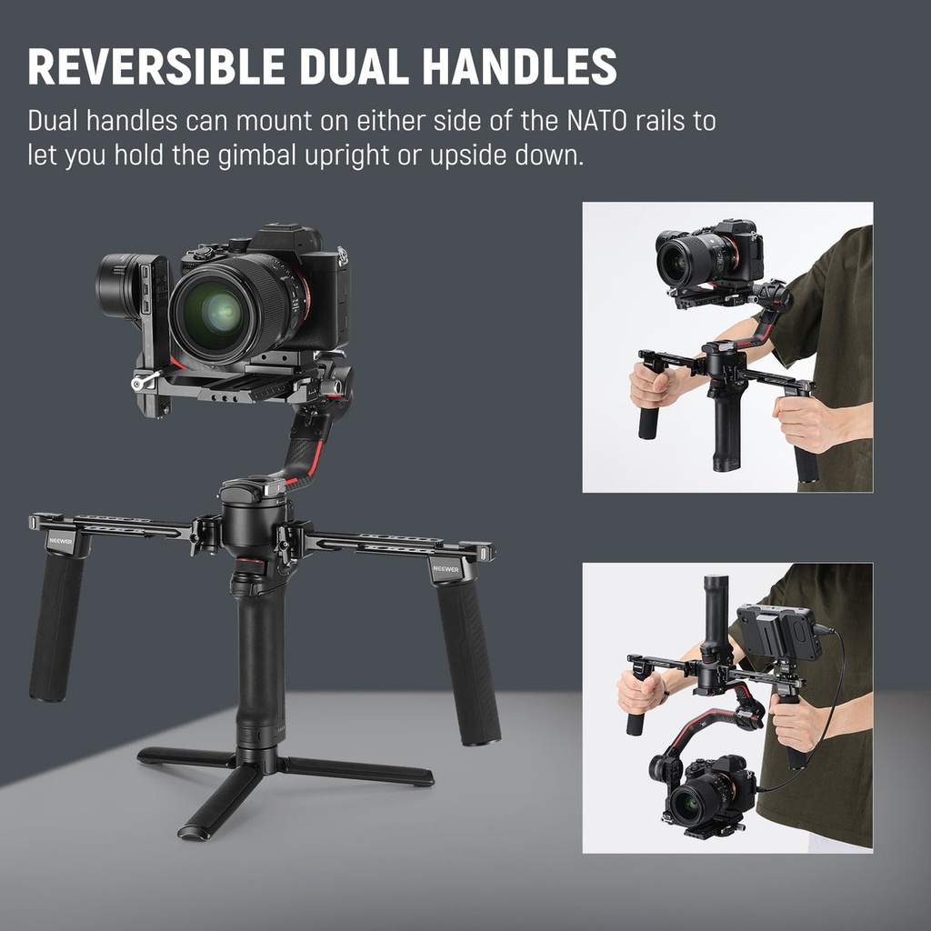NEEWER GA006 Dual Handgrip for DJI RS4 RS4 Pro RS3 RS3 Pro RS2 RSC2 Ronin S SC 10103952