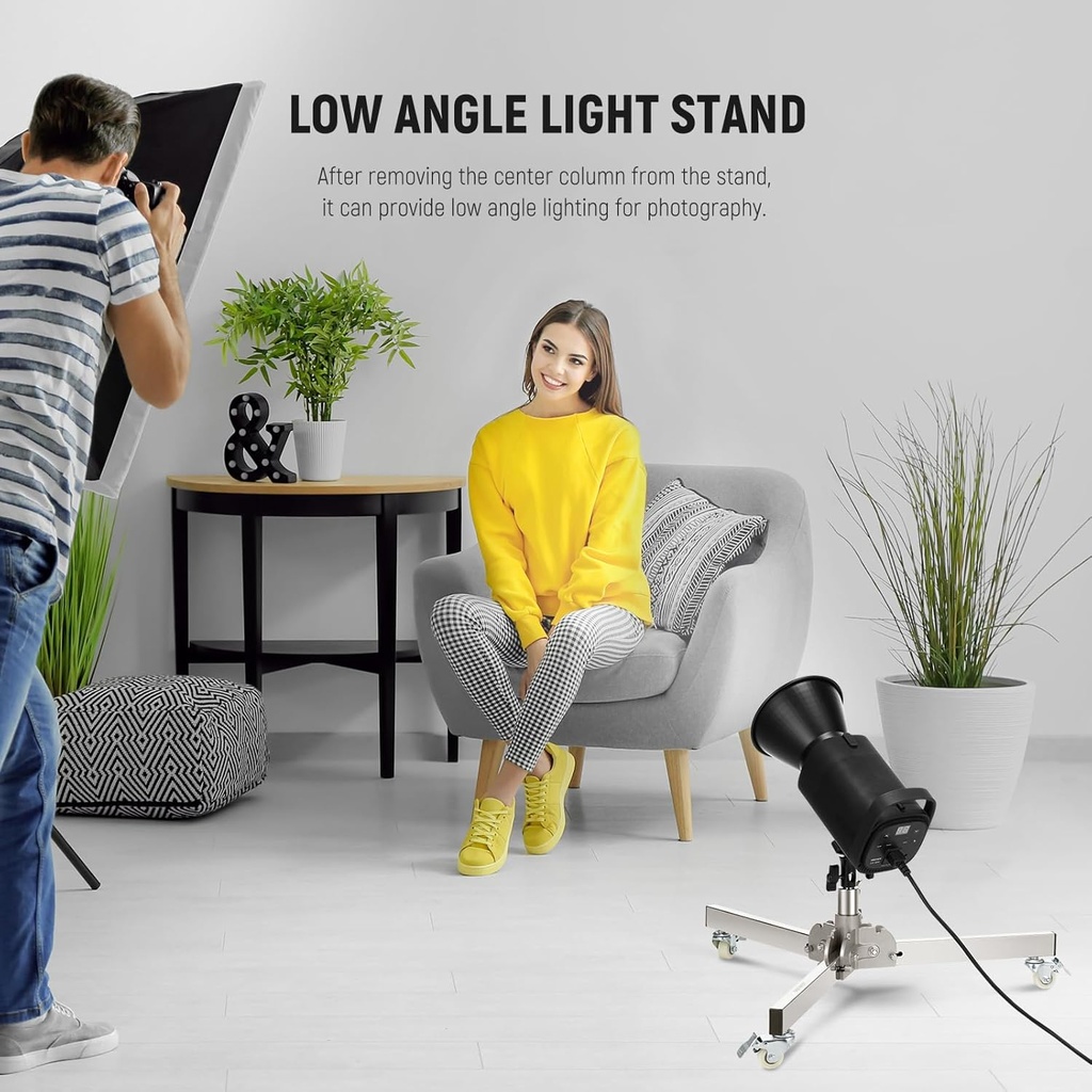 NEEWER Heavy Duty Light Stand with Casters, Max Height 98cm 10103529