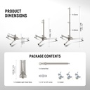 NEEWER Heavy Duty Light Stand with Casters, Max Height 98cm 10103529