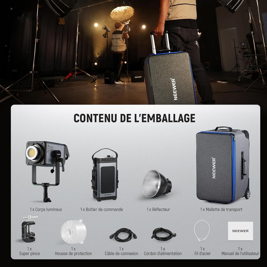 NEEWER AS600B 600W Output COB LED Continuous Video Light 10104275