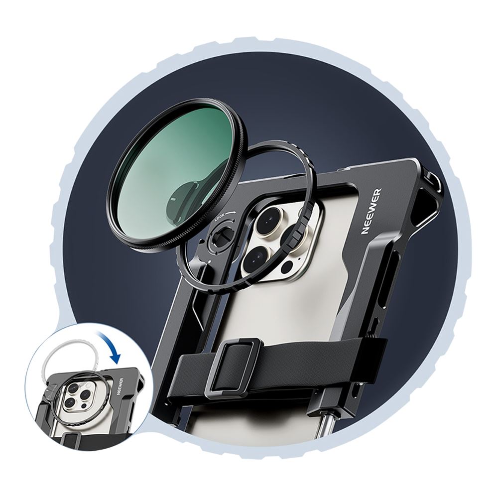 Neewer Handheld Smartphone Cage With 67Mm Filter Adapter 10103948