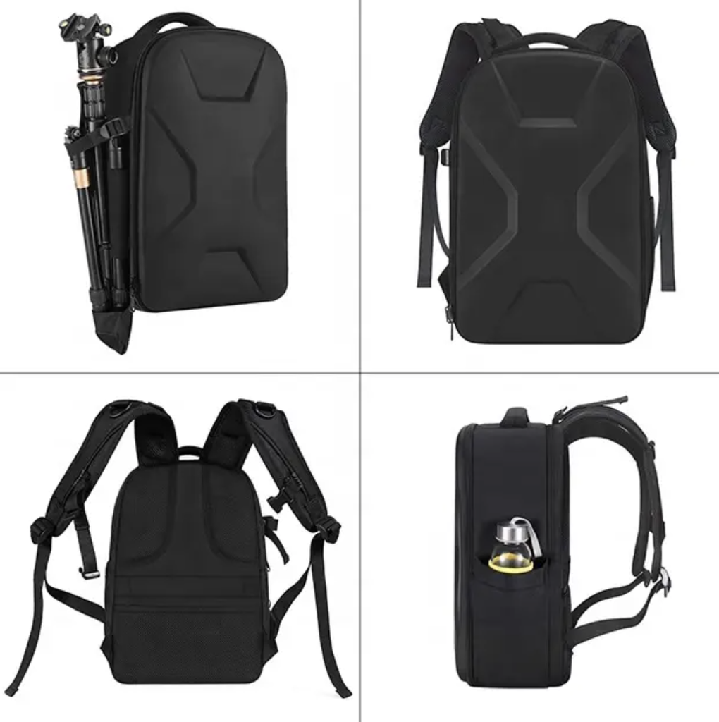 Camera Bag Backpack 15-16 Inch Waterproof Hard Shell Case with Tripod Holder&Laptop Compartment