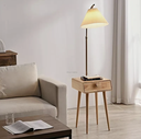 odern Wireless Charging Standing Lamp Marble Metal White Frosted Glass Reading Smart Floor Lamp