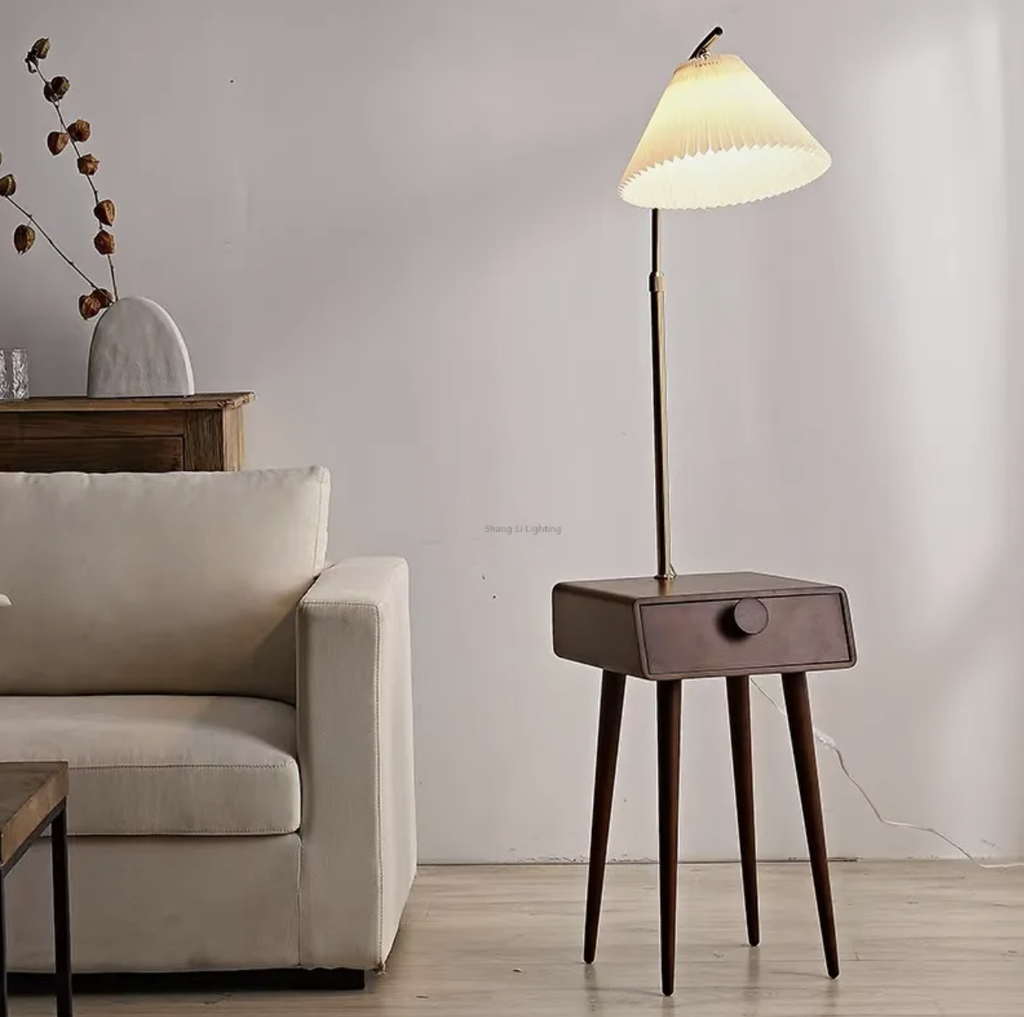 odern Wireless Charging Standing Lamp Marble Metal White Frosted Glass Reading Smart Floor Lamp
