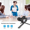 PULUZ  PU3153B 1 TX + 1 RX Wireless Lavalier Microphone (Black)