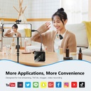 PULUZ  PU3153B 1 TX + 1 RX Wireless Lavalier Microphone (Black)