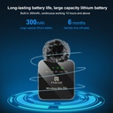 PULUZ PU3154B  2 TX + 1 RX Wireless Lavalier Microphone (Black)