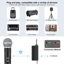 Puluz PU644B 1 To 2 Wireless Microphones with LED Display, 6.35mm Transmitter (Black)