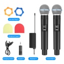 Puluz PU644B 1 To 2 Wireless Microphones with LED Display, 6.35mm Transmitter (Black)