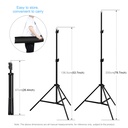 Puluz PU3110B 2 x 3m Photo Studio Background Support Stand Backdrop Crossbar Bracket(Black)