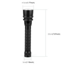Puluz PU264 1000LM Aluminum Alloy 50m Depth Diving LED Flashlight Cold White Light Torch Light