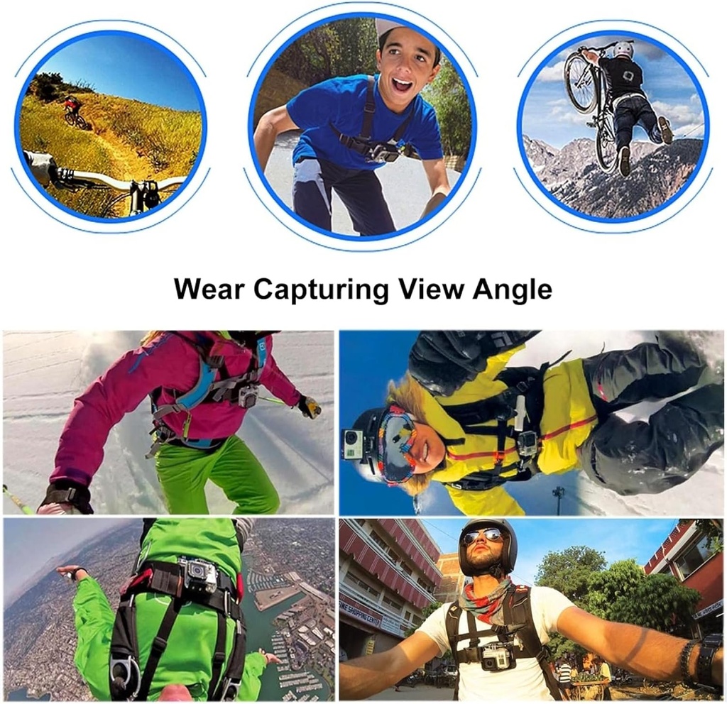 Puluz PU905 PU26 Chest Strap Kit for GoPro & Cell Phone Chest Mount, Adjustable Body Mount Belt for POV/VLOG