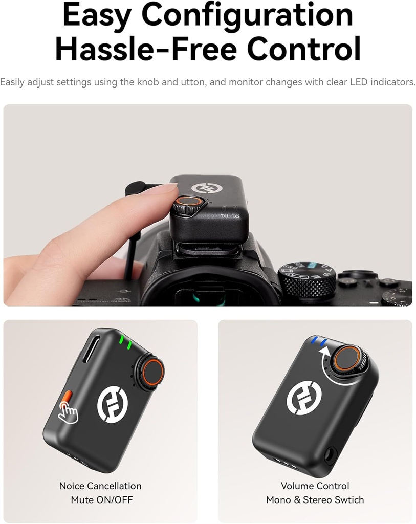 Hollyland Lark M2S Combo (Camera RX+USB-C RX+ Lightning Cable)