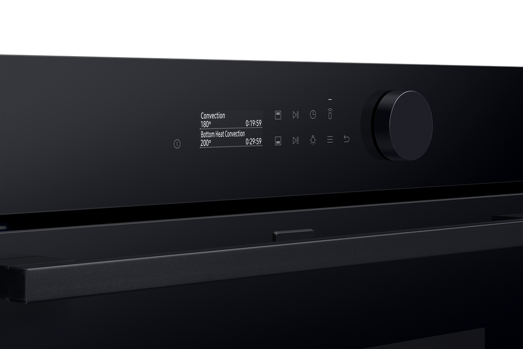 Samsung Oven Dual Cook NV7B5755SAK/U1 (76L Capacity, 3650W Output Power, 6 Power Levels, Dual Cook Flex, Wi-Fi Connectivity, Air Fry, Steam Clean, Pyrolytic Cleaning, Child Lock, A+ Energy Class)