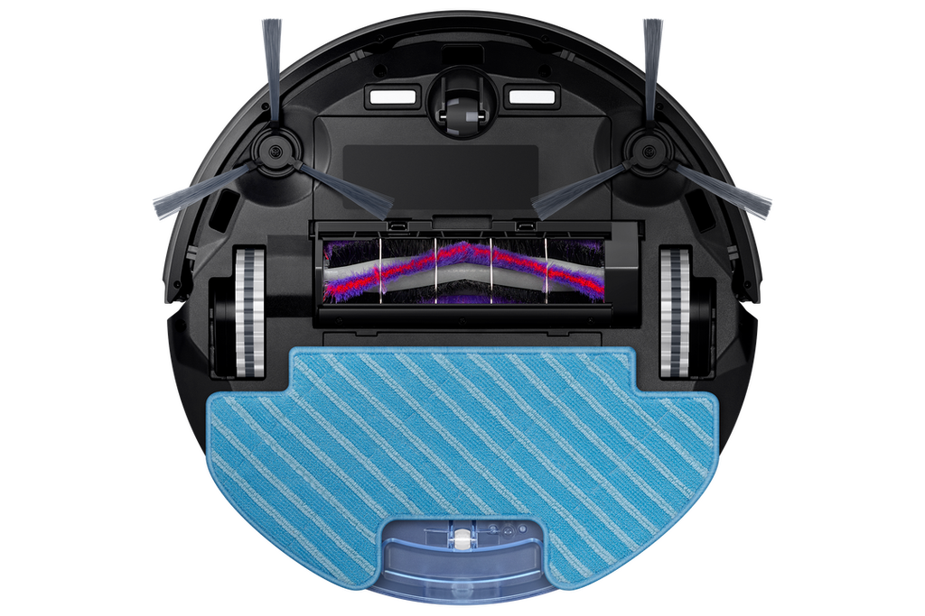 (Samsung Robot Vacuum VR05R5050WK/ML (160 mm Cleaning Width, 0.32 m/sec Cleaning Speed, 55W Max Power Consumption, 240 min Charging Time, 4 Side Brushes, Wi-Fi Control, Eco Mode, 0.2L Dustbin, Smart Control, Auto-Docking.