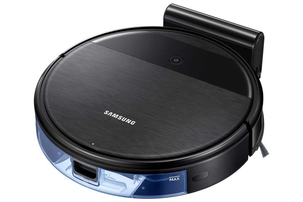 (Samsung Robot Vacuum VR05R5050WK/ML (160 mm Cleaning Width, 0.32 m/sec Cleaning Speed, 55W Max Power Consumption, 240 min Charging Time, 4 Side Brushes, Wi-Fi Control, Eco Mode, 0.2L Dustbin, Smart Control, Auto-Docking.