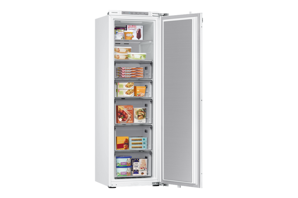 Samsung Freezer BRZ22720EWW/ML (220L capacity, CoolSelect+â„¢, All-Around Cooling, No Frost, 5 drawers, 2 shelves, Power Freeze, soft closing door, WiFi embedded, SmartThings support, AI Energy Mode, Snow White design, Energy Class E)