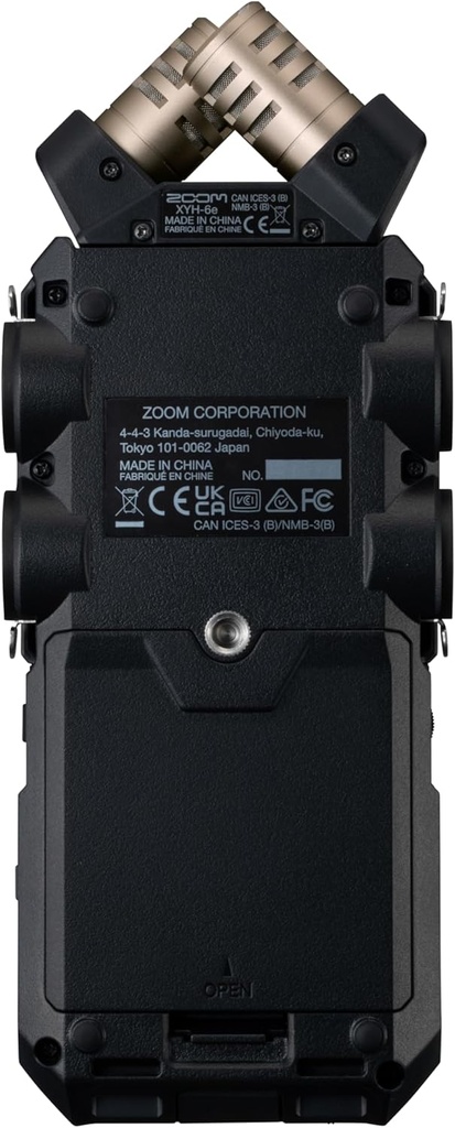 Zoom H6 essential with 32-Bit Float, Accessibility, 6-Track Portable Recorder, Stereo Microphones, 4 XLR/TRS Inputs