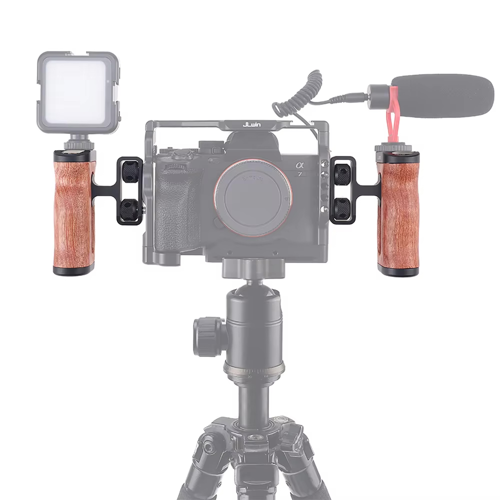 Camera Cage Left /Right Side Handle for  Camera Wooden Handle