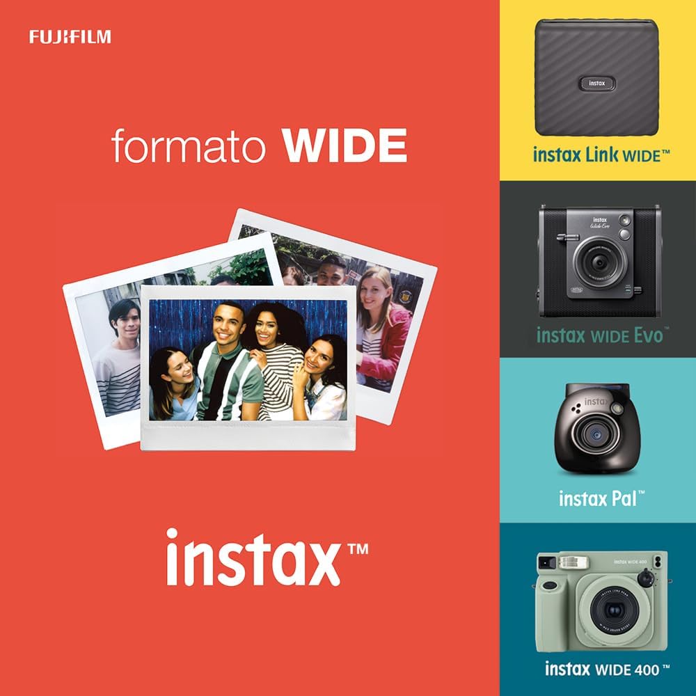 Fujifilm Instax Mini Wide Film 2 Pack 20 Sheets per Pack