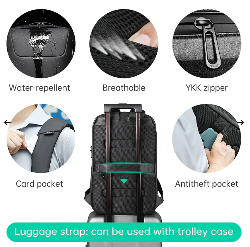Mark Ryden ODYSSEY: Business Micro & USB Charging Laptop Backpack with Anti-theft TSA Lock