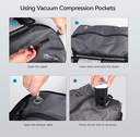 Mark Ryden Vacuum Compression Travel Backpack with Built-in Air Pump & Side Water Bottle Pocket | Lightweight Laptop Bag for Business, College, Camping | Expandable Airpack Design Saves Space 35L