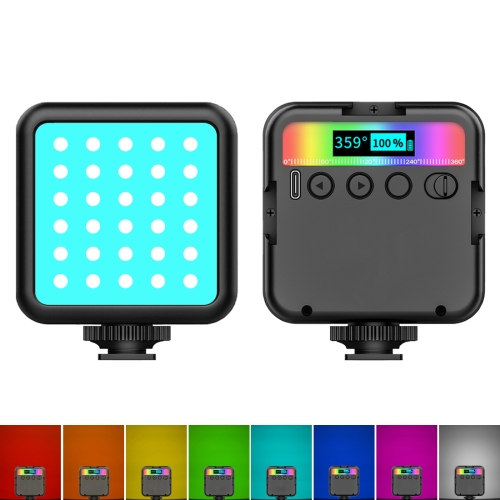 PULUZ Pocket 2500-9000K+RGB Full Color Beauty Fill Light Handheld Camera Photography LED Light(PU560B)(Black)