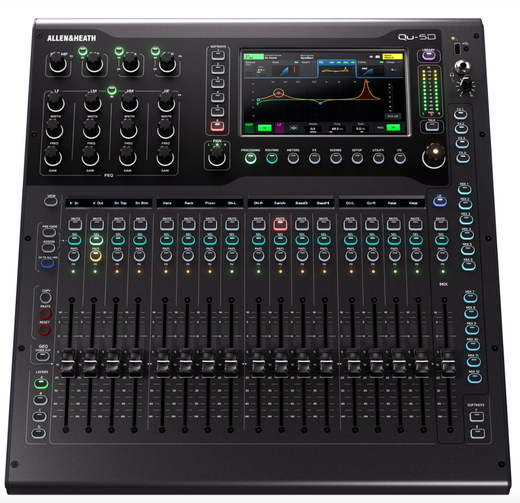 Allen & Heath Qu-5 Compact 38-in, 24-out 96kHz rackmount digital mixer