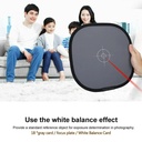 30cm Double Sided Focus Board 18% Exposure Gray Reflectance Reflector Foldable White Balance Card for Photography Accessories