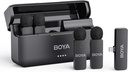 BOYA BY-V4D Wireless Lavalier Microphone for iPhone iPad with Charging case Lightning Receiver