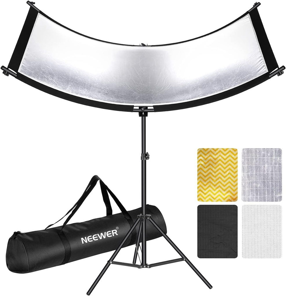 Neewer Clamshell Light Reflector Diffuser with 2M Light Stand and Carrying Bag,155x61cm 90096930