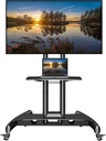 NB North Bayou Mobile TV Cart Rooling TV Stand with Wheels AVA1800-70-1P (Black) for 55" to 90"