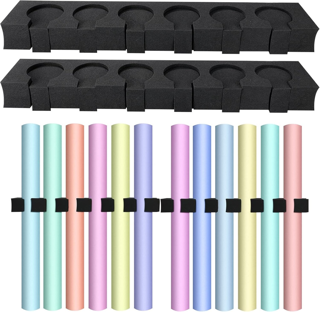 2 Sets Seamless Paper Storage Clip Photo Backdrop Storage Rack 33 x 3 x 6 Inches Wall Mount Backdrop Holder Paper