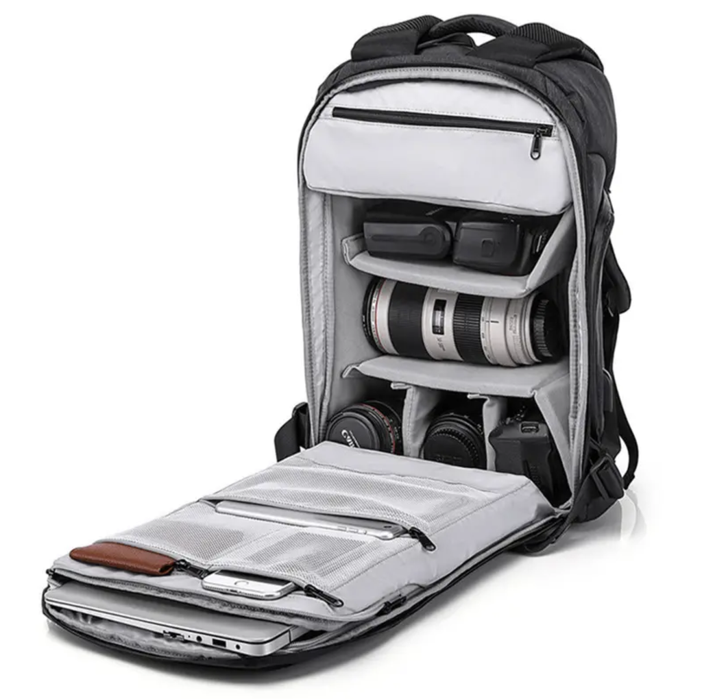 حقيبة ظهر للكاميرا بجودة احترافية – حقيبة كاميرا كبيرة مقاومة للماء.