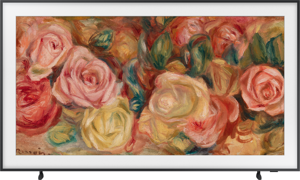 تلفزيون سامسونج الذكي QE75LS03 (شاشة 75 بوصة، دقة 4K، معدل تحديث 120 هرتز، معالج كوانتوم 4K، صوت دولبي أتموس، تصميم إطار فني، عرض غير عاكس، وضع الفن، تقنية FreeSync Premium، مكبر صوت 40 واط، دعم SmartThings)