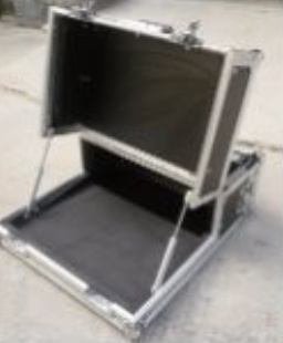 Flight case for mixer 4U rack case for 22" monitor with rack on the door